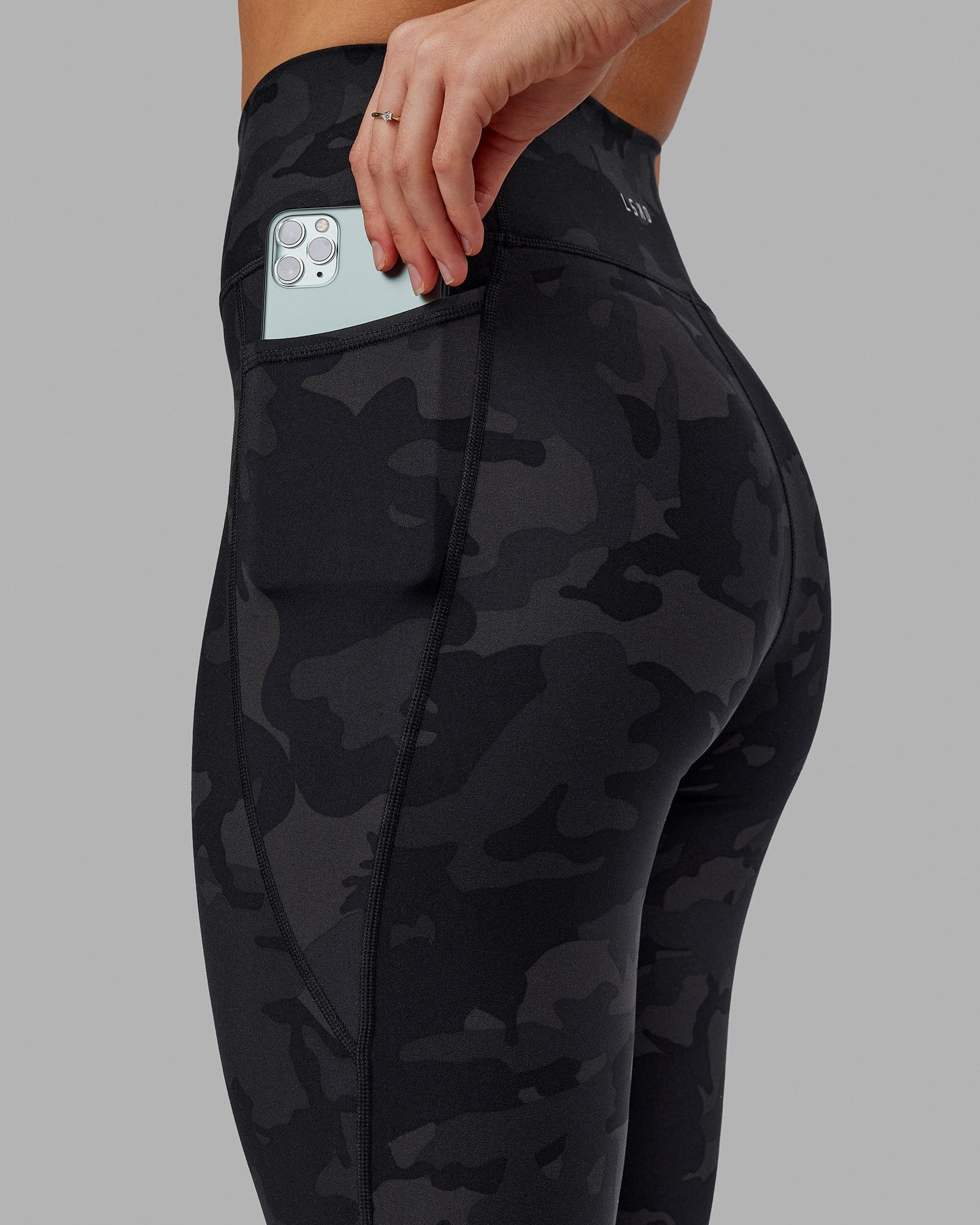Fusion Ultra High-Rise 7/8 Legging Pockets - Black-Camo - Image 7