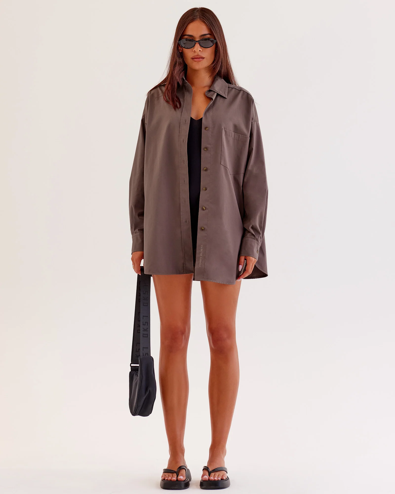 Go-To Oversized Shirt - Cocoa - Image 4