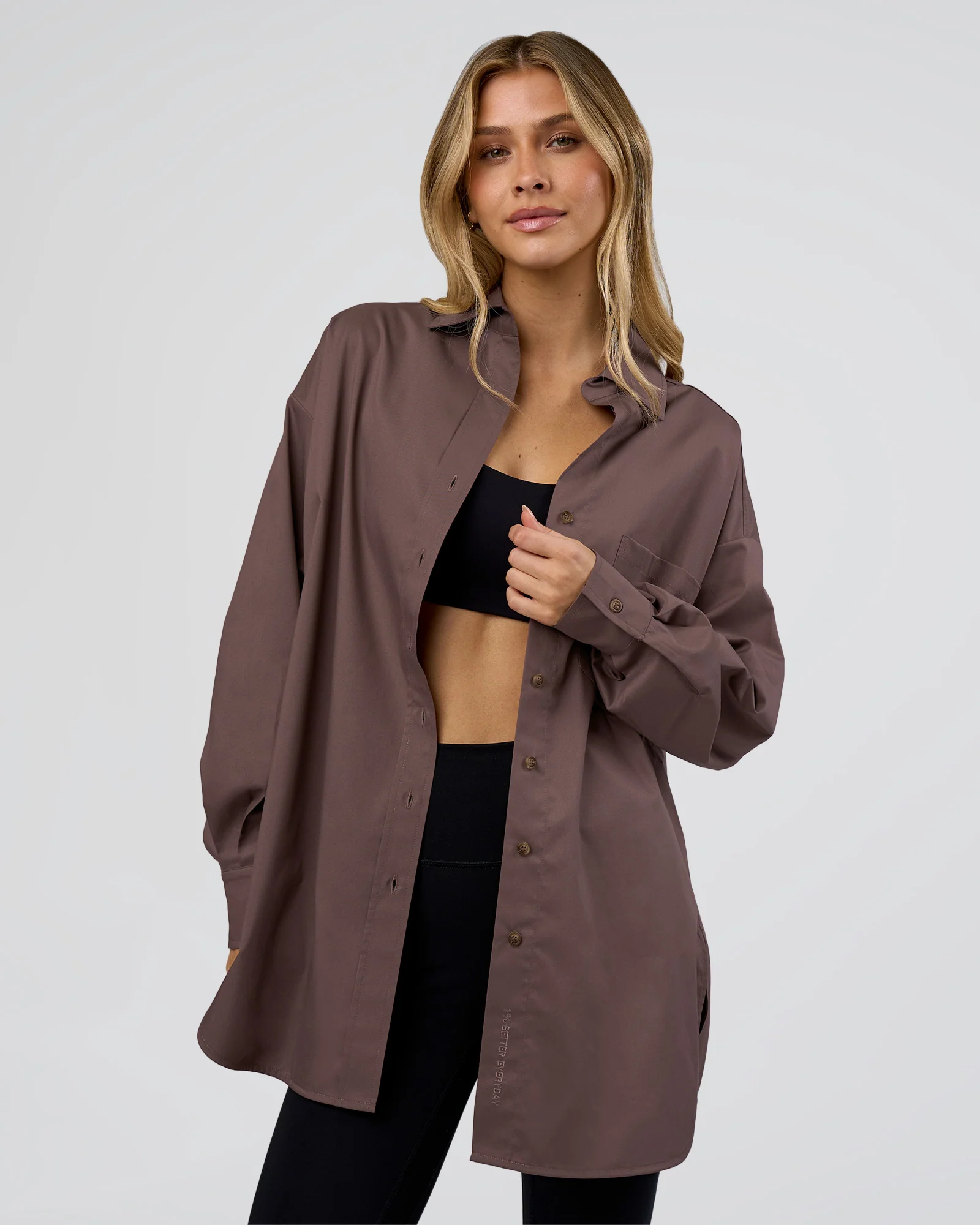 Go-To Oversized Shirt - Cocoa - Image 6