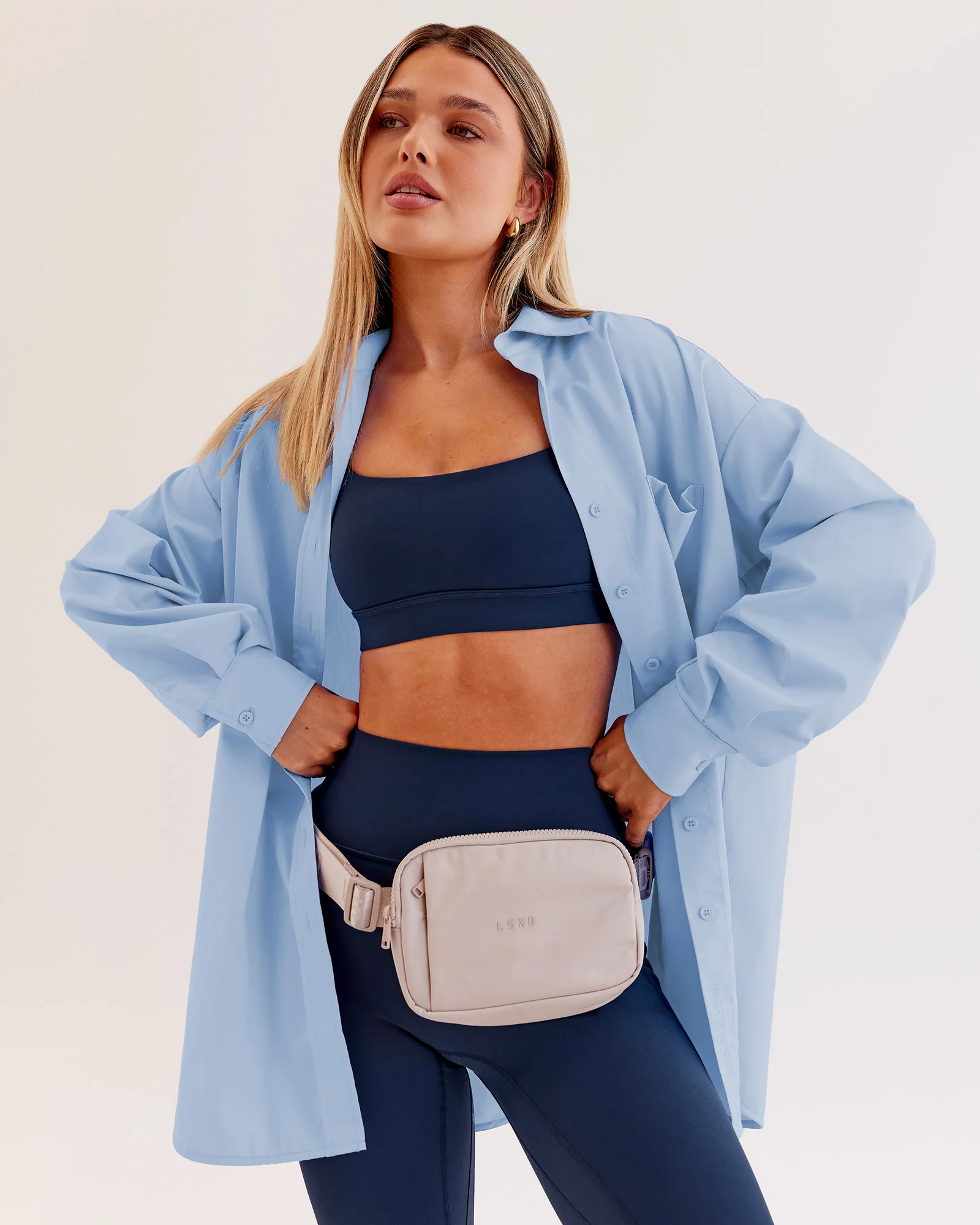 Go-To Oversized Shirt - Poplin Blue - Image 4