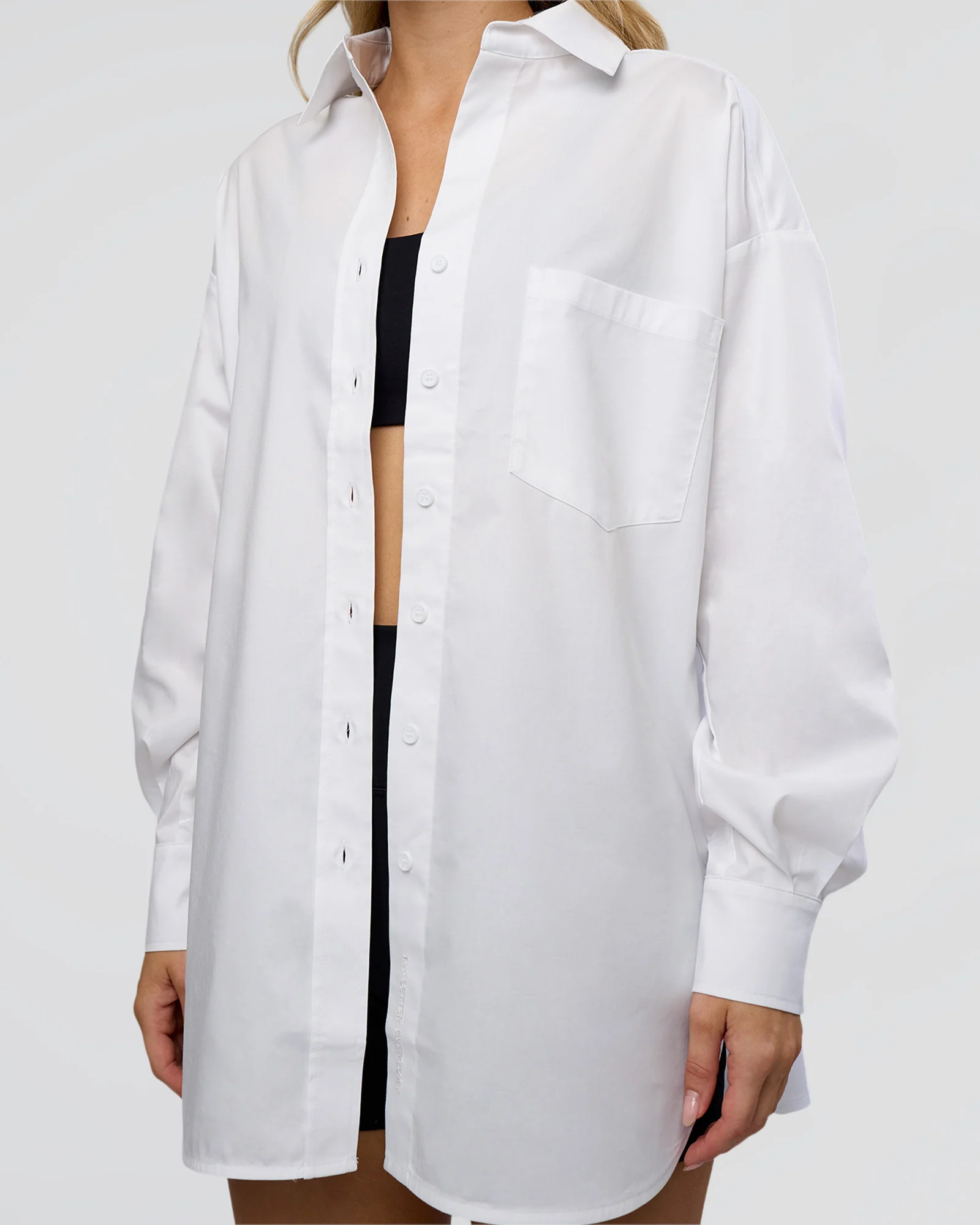 Go-To Oversized Shirt - White - Image 10