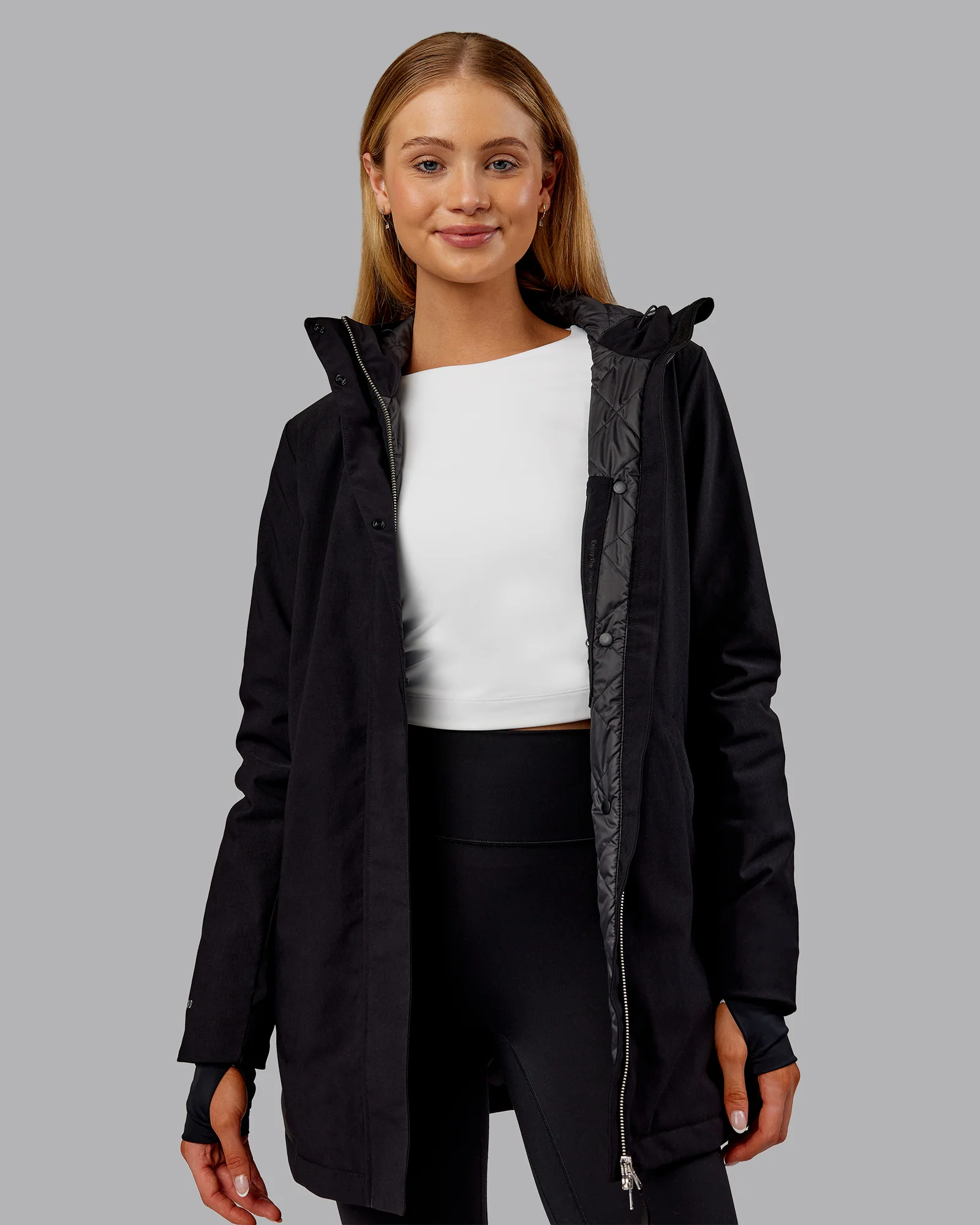 Auxiliary 2.0 Longline Jacket - Black - Image 8