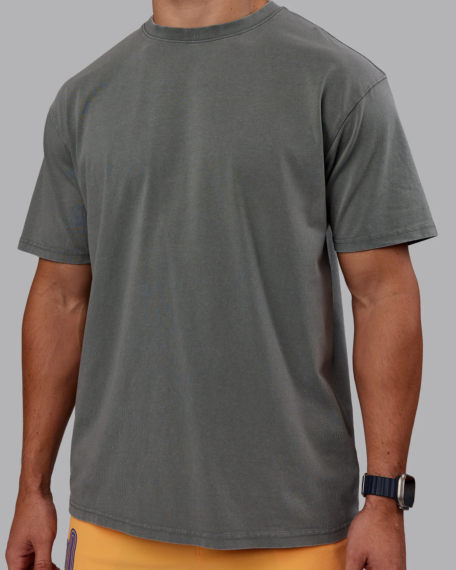 Rise & Lift Washed FLXCotton Oversized Tee - Graphite-Purple Opulence - Image 11