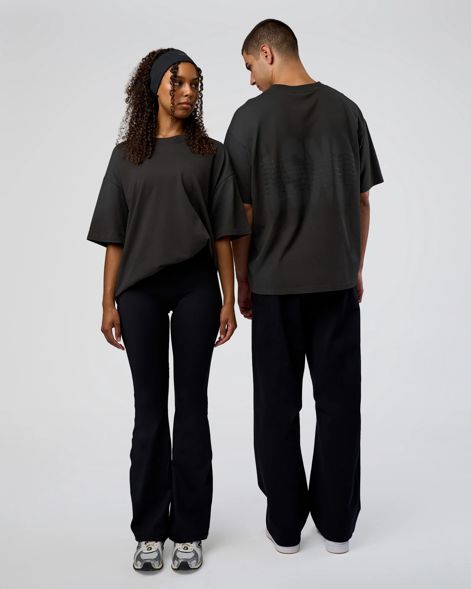 Spray Heavyweight Unisex Oversized Tee - Charcoal Washed - Image 11