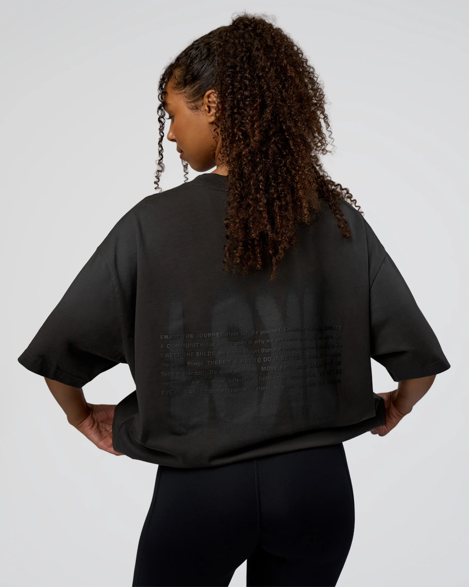 Spray Heavyweight Unisex Oversized Tee - Charcoal Washed - Image 4