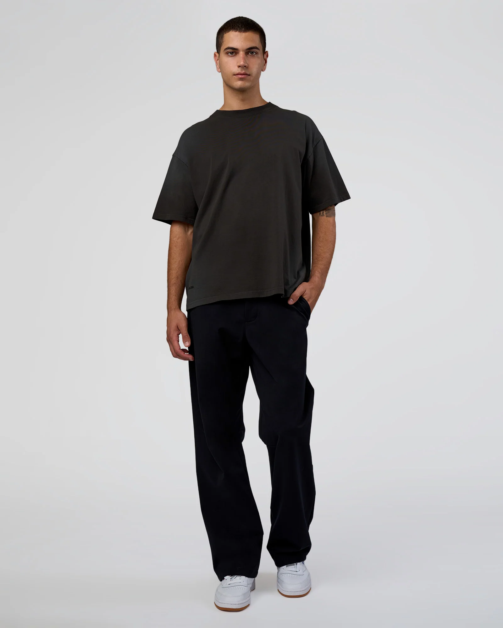 Spray Heavyweight Unisex Oversized Tee - Charcoal Washed - Image 7