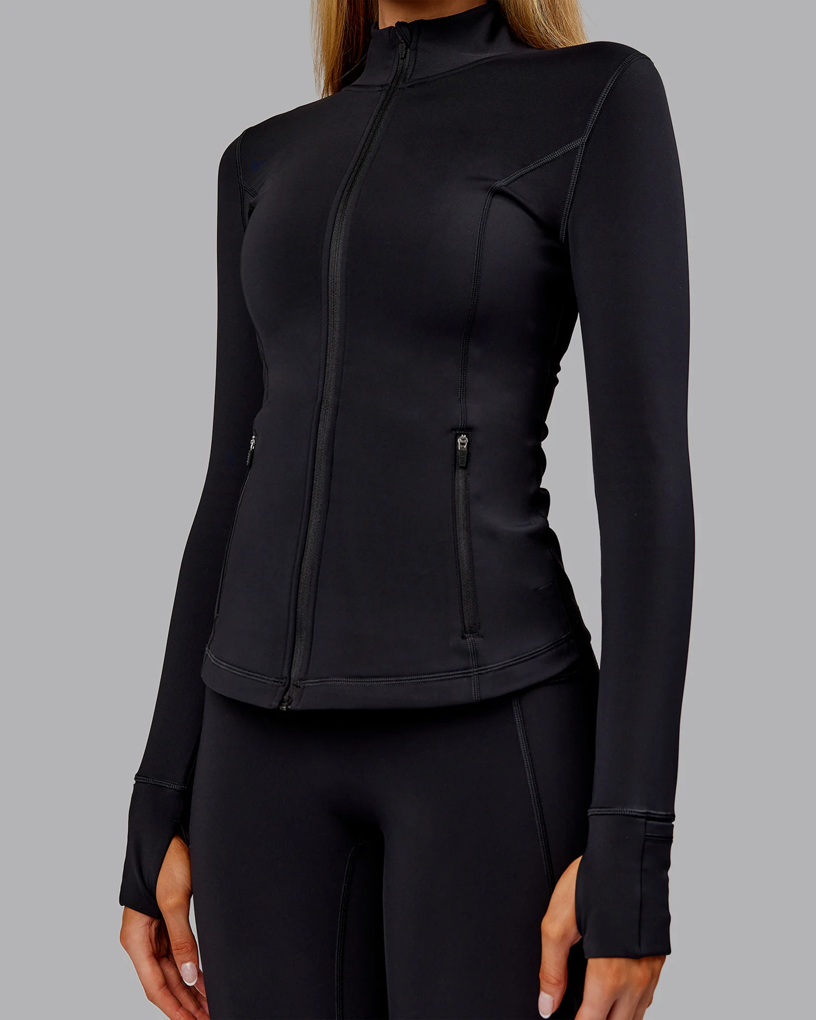 Stride Thermal Zip Through Jacket - Black - Image 10