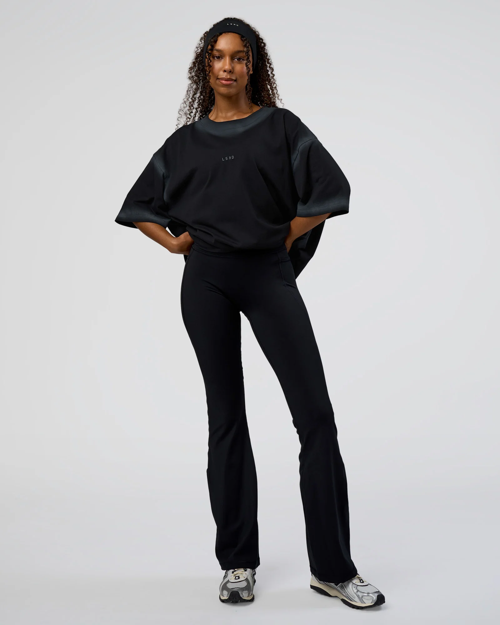 Urban Blur Heavyweight Unisex Oversized Tee - Black-Dark Storm - Image 4